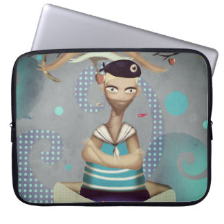 Sailor tattoo waves sea exploring the world laptop sleeve
