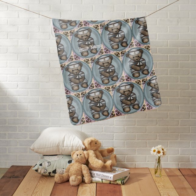Sailor Teddy Bear  Baby Blanket (In Situ)