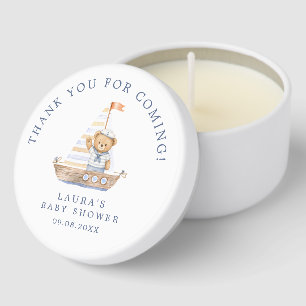 Sailor Teddy Bear Nautical Baby Shower Mini Candle Favors
