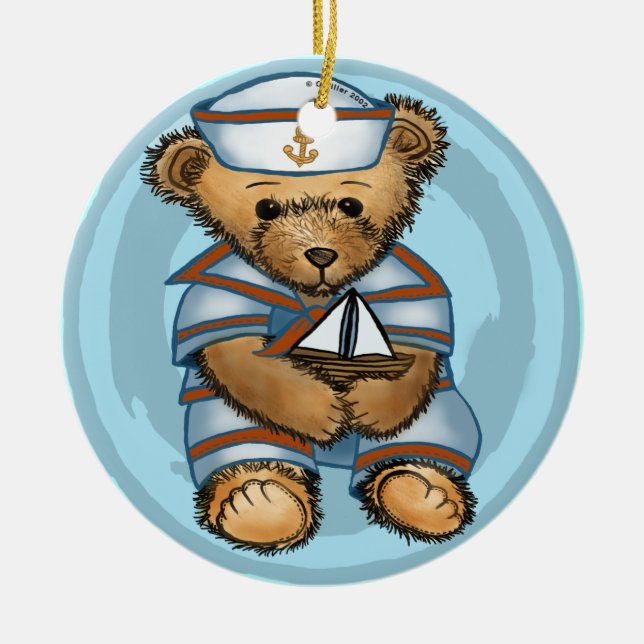 Sailor Teddy Bear  Ornament (Front)