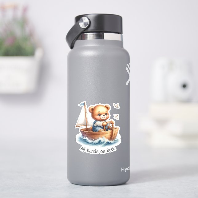 Sailor Teddy Bear Sticker (HydroFlask)