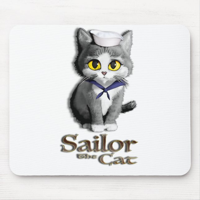 Sailor the Cat Mouse Pad (Front)