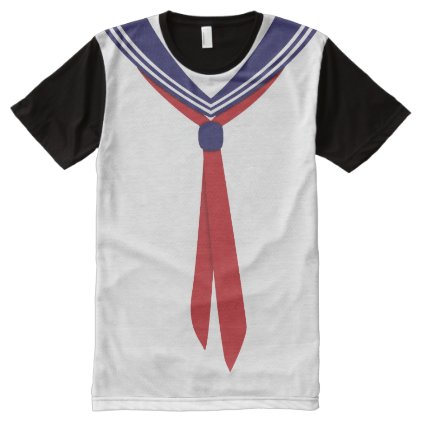 sailor uniform with long tie All-Over-Print shirt