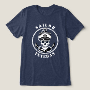 Sailor Veteran Navy Fleet Anchor Military Tri-Blend Shirt