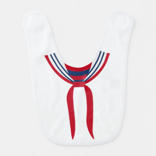 Sailor White Baby Bib