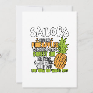 Sailors Are Like Pineapples. Thank You Card