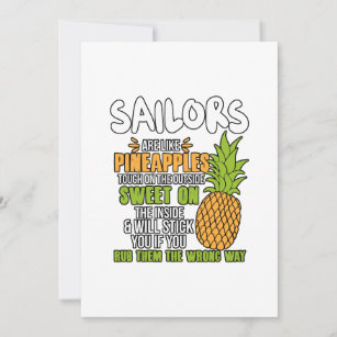 Sailors Are Like Pineapples. Thank You Card