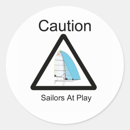 Sailors At Play Classic Round Sticker