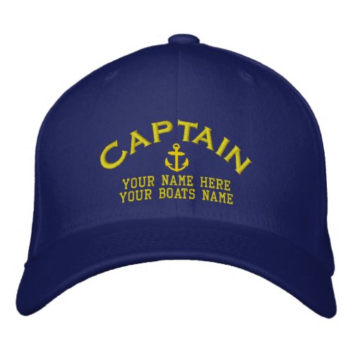 Sailors boat captains sailing embroidered baseball cap