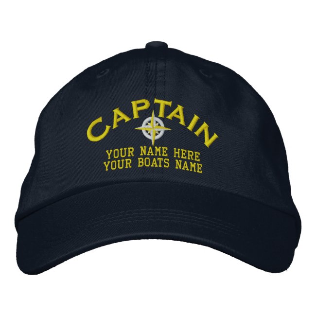 Sailors boat captains sailing embroidered baseball cap