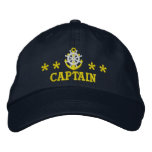 Sailors Captain Nautical Motif Embroidered Baseball Cap at Zazzle
