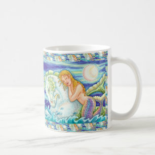 SAILOR'S FANTASY MERMAID RIDING MERHORSE, SEAHORSE COFFEE MUG