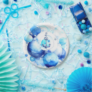 Sailor's Journey Nautical Boy Baby Shower Paper Plates