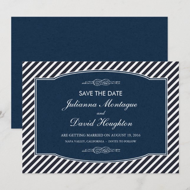 Sailor's Knot - Save the Date cards (Front/Back)