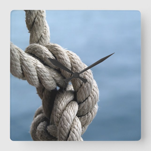 Sailor'S Knot Square Wall Clock (Front)