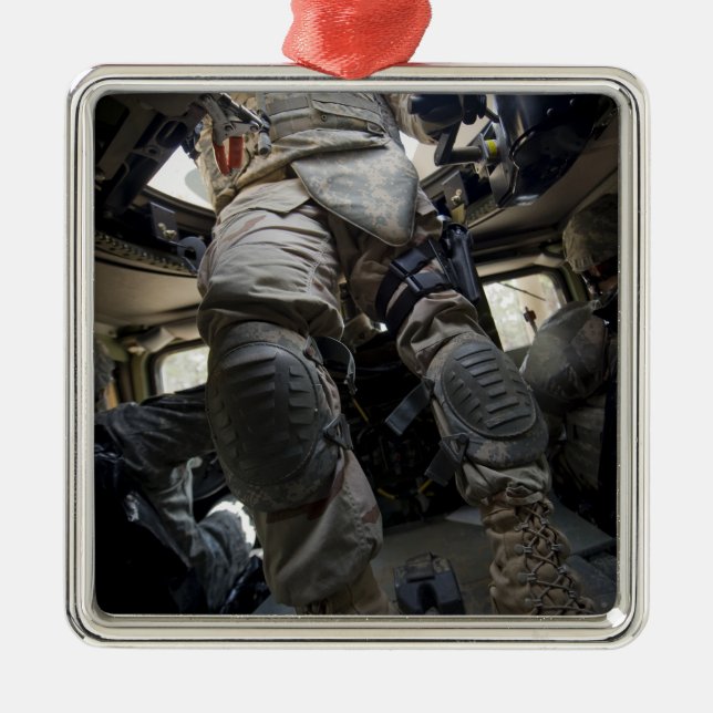Sailors learn convoy procedures metal ornament (Front)