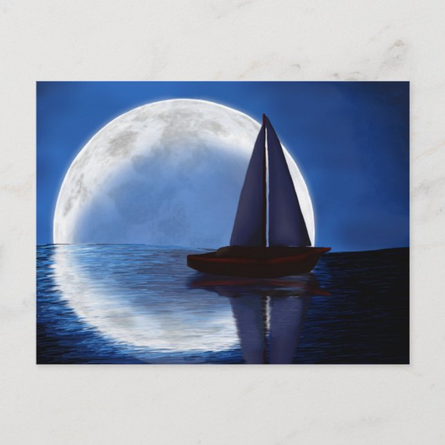 Sailor's Moon ~Moonlight Sailboat~ Postcard (Front)