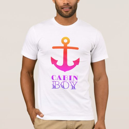 Sailors Nautical Anchor Navy Cabin Boy Humour T_Shirt