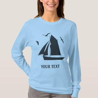 Sailors Sailboat Ladies Long Sleeve T-shirt