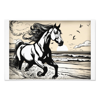 Sailor's Stallion Beach Tattoo Photo Print
