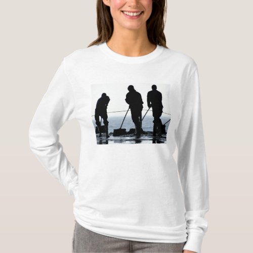 Sailors sweep out the hangar bay T_Shirt