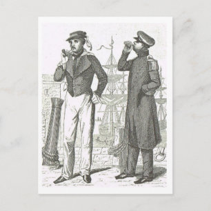Sailors uniforms 1800s postcard
