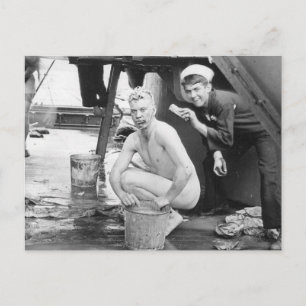 Sailors Washing Up 1913 Postcard