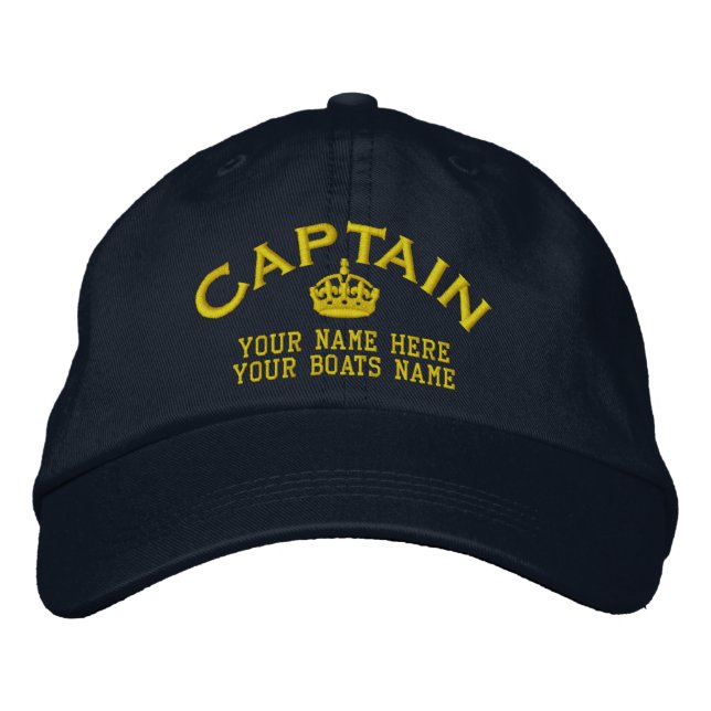 Sailors yacht captains sailing embroidered baseball cap (Front)