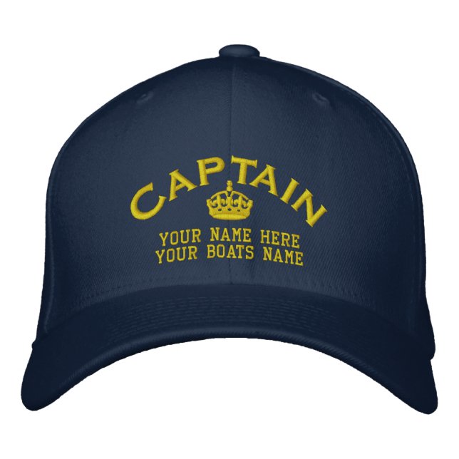 Sailors yacht captains sailing embroidered baseball cap (Front)