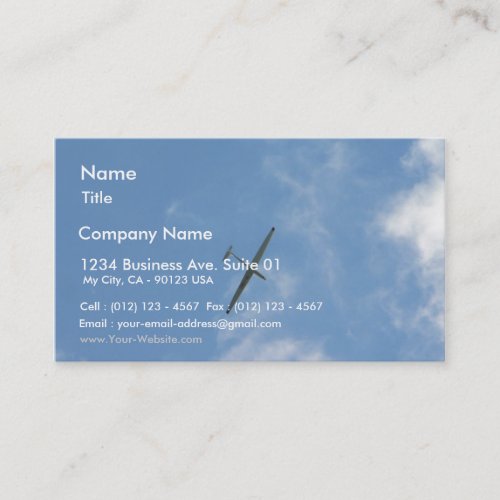Sailplane Business Card Templates