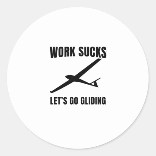 Sailplane  Glider Aviation Soaring Gliding Gifts Classic Round Sticker