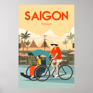 Saingon Vietnam travel, poster, sticker, Saingon, Poster