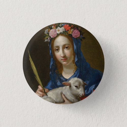 Saint Agatha by Cesare Dandini Button