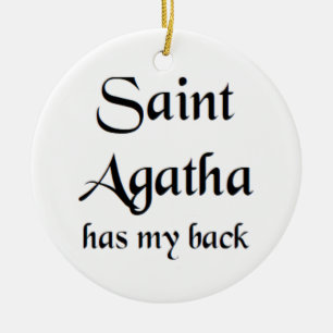 saint agatha ceramic ornament