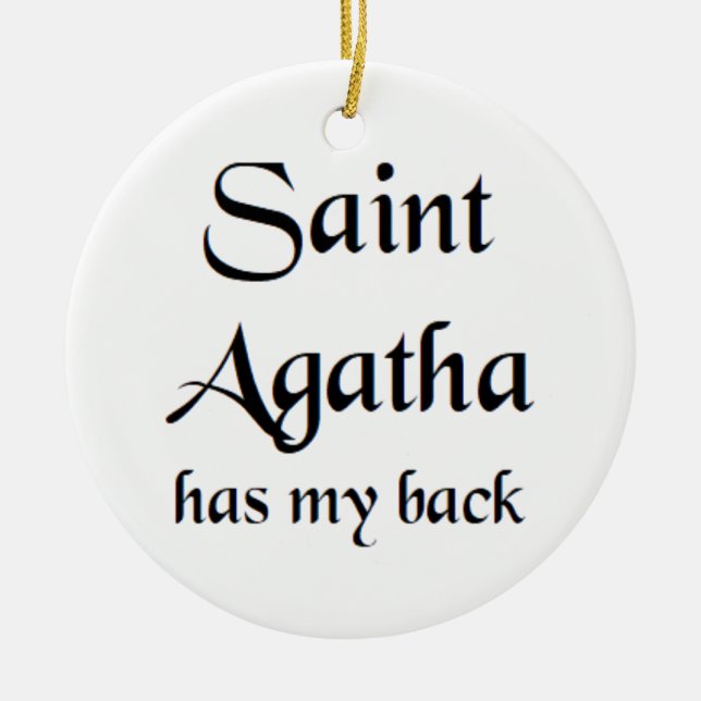 saint agatha ceramic ornament (Front)