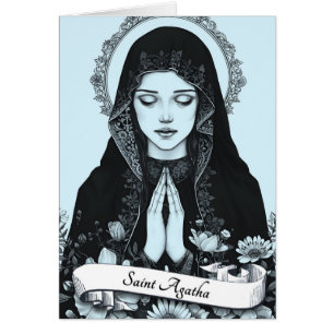 Saint Agatha of Sicily Patron of Nurses Cards