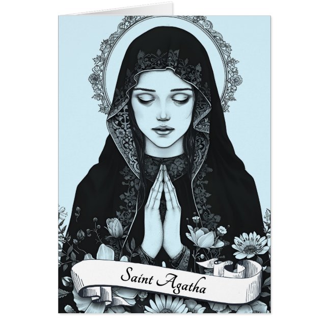 Saint Agatha of Sicily Patron of Nurses Cards (Front)