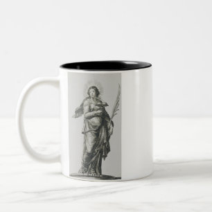 Saint Agatha of Sicily Volcanic Grace Art Two-Tone Coffee Mug