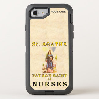 SAINT AGATHA (Patron Saint of Nurses) OtterBox Defender iPhone SE/8/7 Case