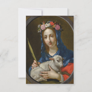 Saint Agatha with Prayer Card