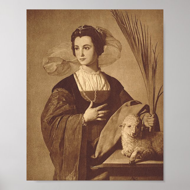 Saint Agnes by Alonso Cano Poster (Front)