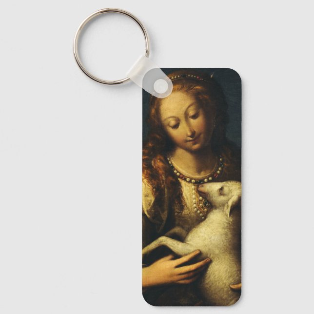 Saint Agnes by Orsola Maddalena Caccia Keychain (Front)