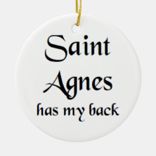 saint agnes coffee mug ceramic ornament