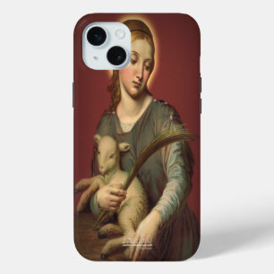 Saint Agnes of Rome iPhone 15 Plus Case