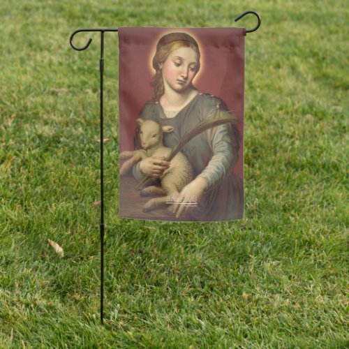 Saint Agnes of Rome Garden Flag