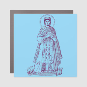Saint Agnes of Rome greek mosaic Car Magnet