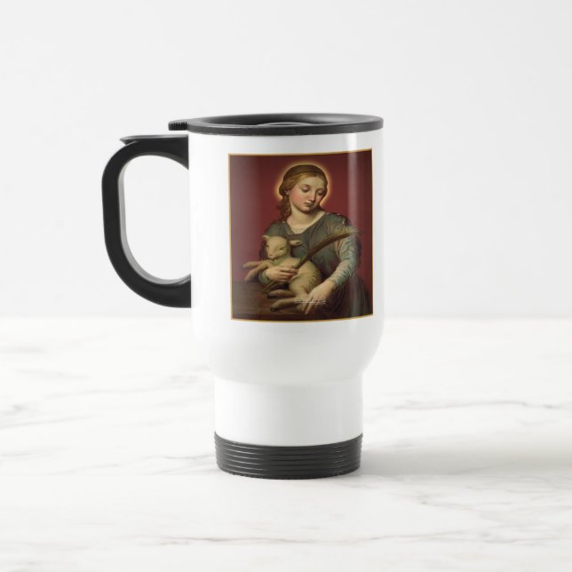 Saint Agnes of Rome Travel Mug (Left)