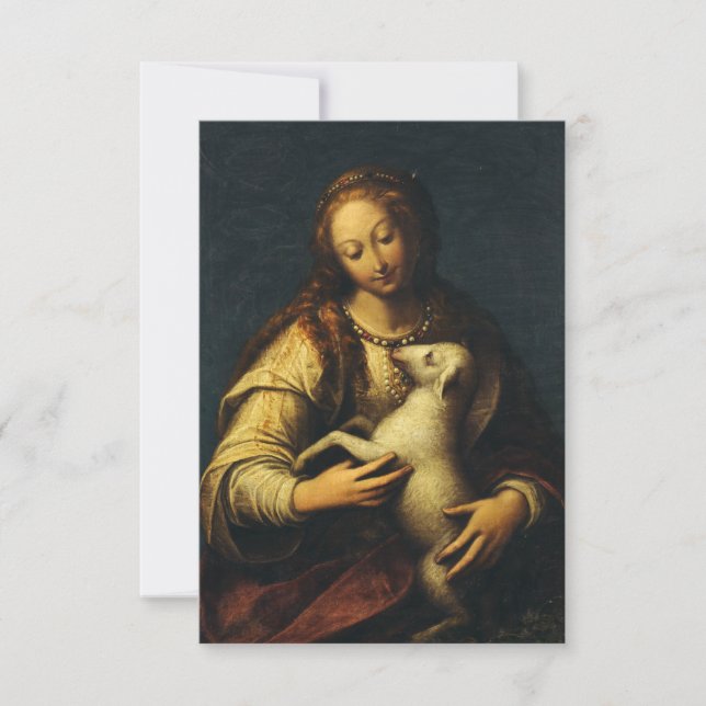 Saint Agnes of Rome Vessel of Glory Holy Card (Front)