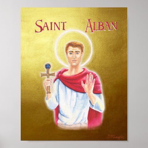 Saint Alban First Christian Martyr of England Poster