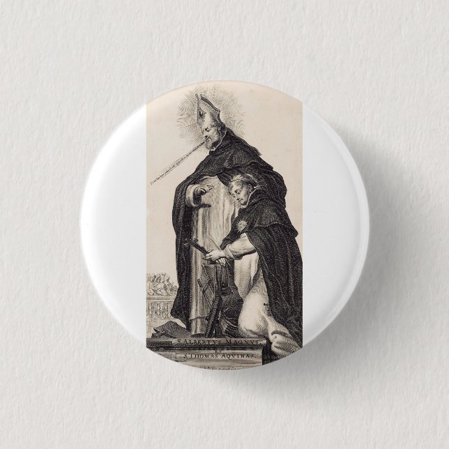 Saint Albert the Great and saint Thomas Aquinas Button (Front)